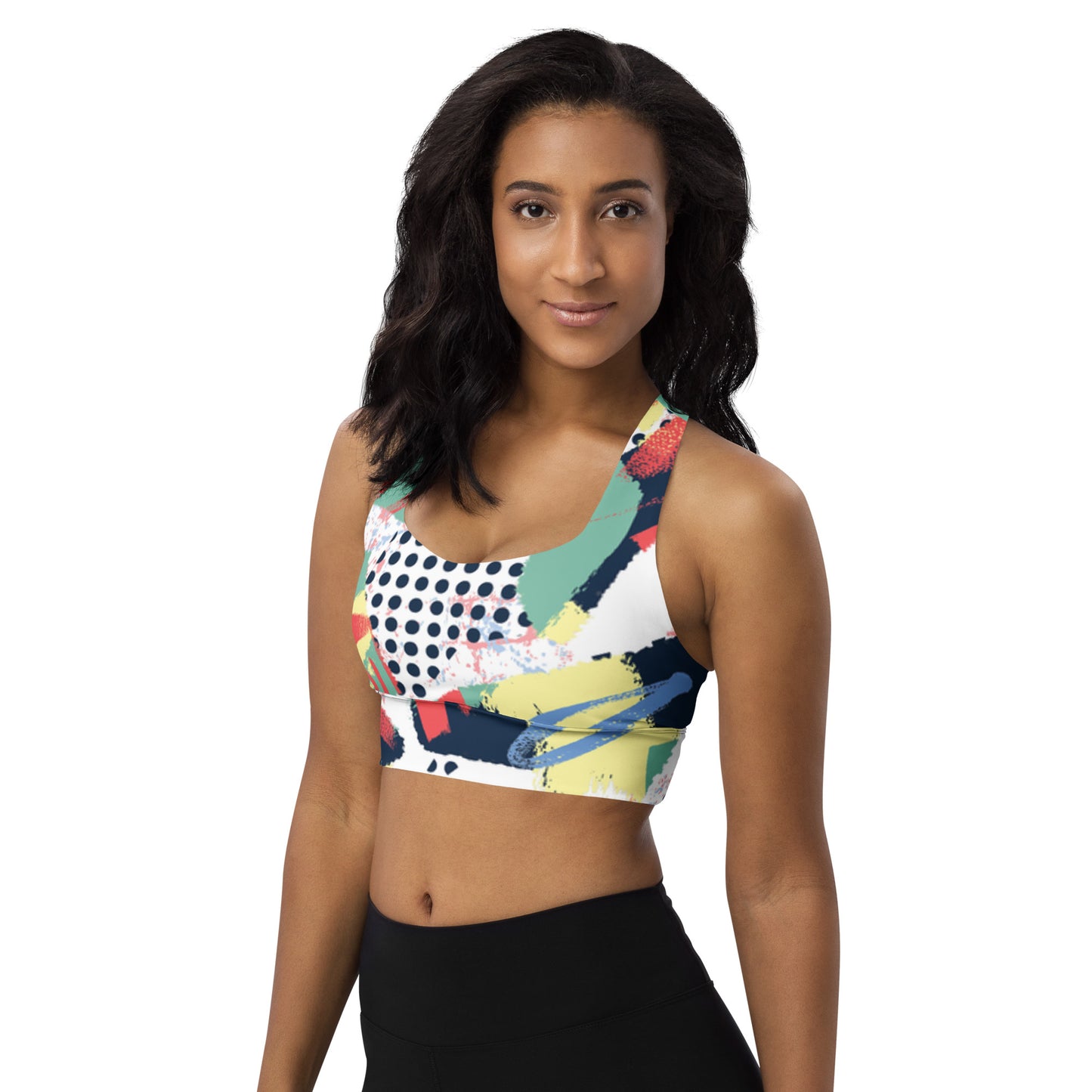 Longline Swimming Sports Bra