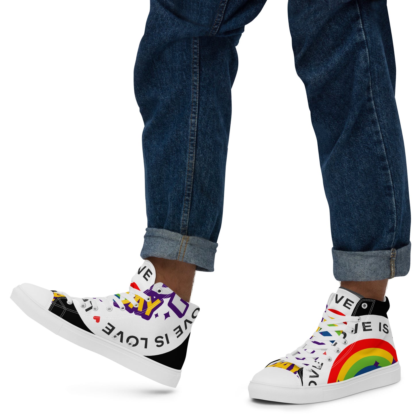 Men’s high top canvas shoes