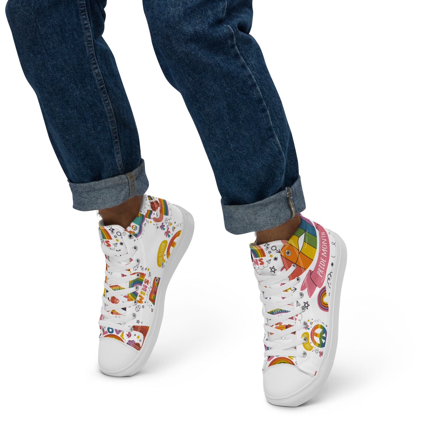 Men’s high top canvas shoes