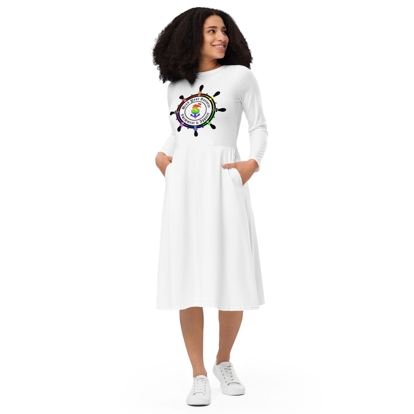 Long sleeve midi dress