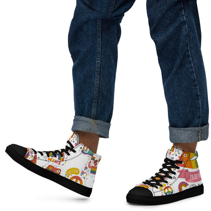 Men’s high top canvas shoes