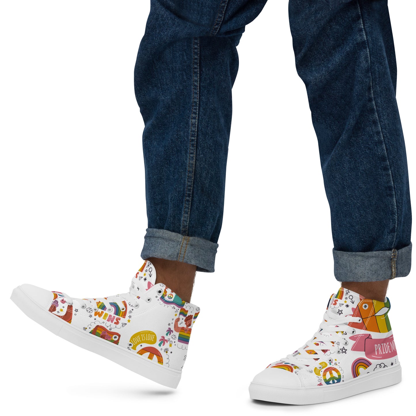 Men’s high top canvas shoes